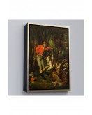 Çerçeveli Gustave Courbet -Avdan Sonra Tablo - After The Hunt-8055
