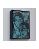 Çerçeveli Ernst Ludwig Kirchner - Kulübedeki Köylü Çift Tablosu-8078