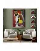 Çerçeveli Auguste Herbin - Soyut Sanat Kompozisyon Tablosu-8102