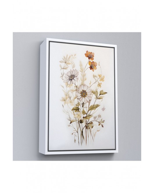Çerçeveli Soft Çiçekler Tablosu-8040