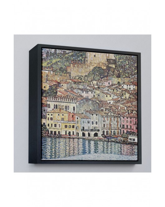 Çerçeveli Gustav Klimt Garda Denizi Tablosu - Malcesine Am Gardasee-8344