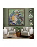 Çerçeveli Gustav Klimt Baby Cradle - Bebek Beşiği Tablosu-8313