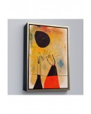 Çerçeveli Joan Miro - Deux Şahsiyetler Tablosu-8110