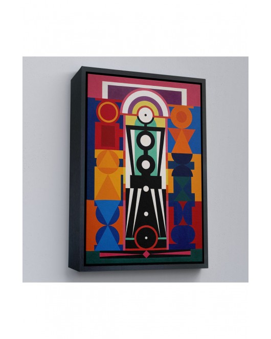 Çerçeveli Auguste Herbin - Kompozisyon Tablosu-8093