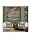 Çerçeveli Gustav Klimt Garda Denizi Tablosu - Malcesine Am Gardasee-8344