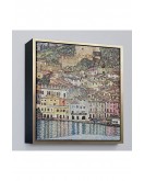 Çerçeveli Gustav Klimt Garda Denizi Tablosu - Malcesine Am Gardasee-8344
