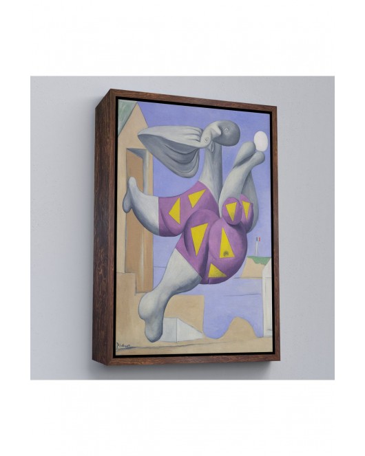 Çerçeveli Pablo Picasso - Plaj Topu İle Yıkanıyor Tablosu - Pablo Picasso Bather With Beachball-8076