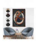 Çerçeveli Auguste Herbin - Soyut Sanat Tablosu-8098