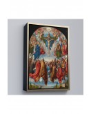 Çerçeveli Albrecht Dürer - Üçlü Birliğin Hayranlığı Tablo - Adoration Of The Trinity-8054