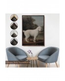 Çerçeveli George Stubbs Beyaz Kaniş Tablo-8034