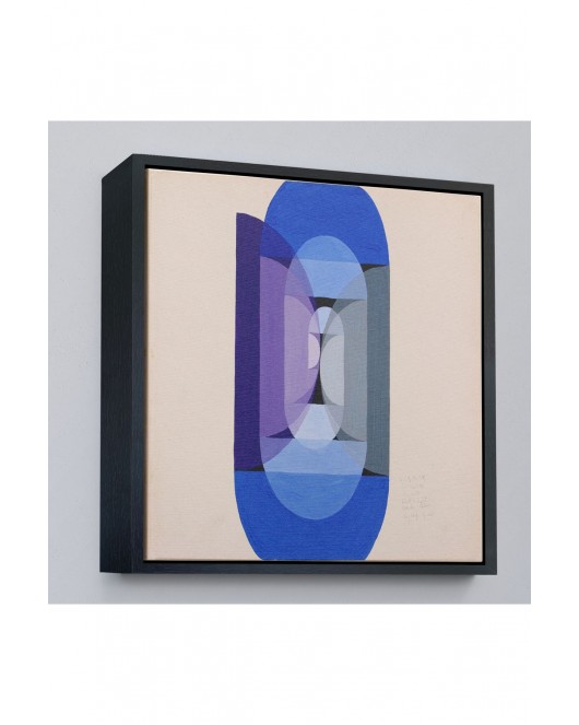 Çerçeveli Blue Gray Violet Wheel Tablo-8315