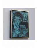 Çerçeveli Ernst Ludwig Kirchner - Kulübedeki Köylü Çift Tablosu-8078