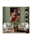 Çerçeveli Franz Xaver Winterhalter - Kraliçe Victoria Tablosu - Queen Victoria-8038