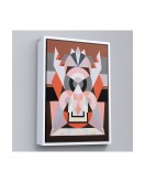 Çerçeveli Auguste Herbin - Simetrik Bileşim Tablosu-8101