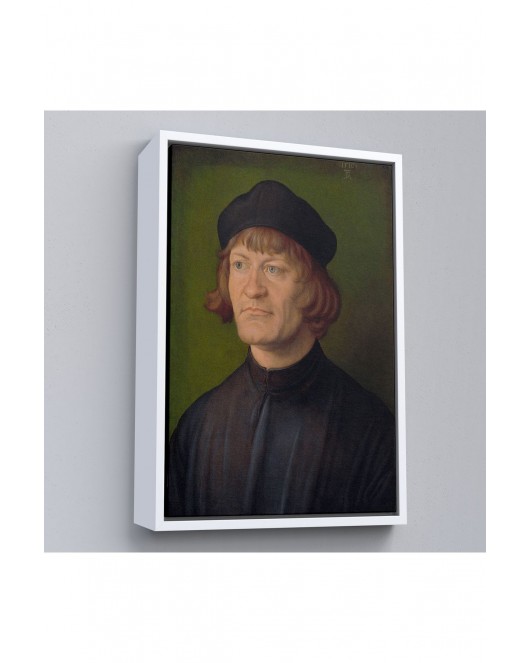 Çerçeveli Albrecht Dürer - Bir Din Adamı Portresi Tablo - Bildnis Eines Geistlichen-8081