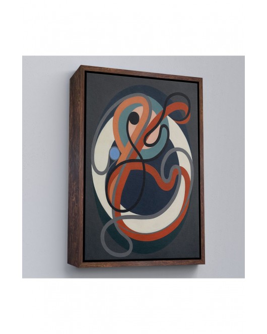 Çerçeveli Auguste Herbin - Soyut Sanat Tablosu-8098