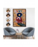 Çerçeveli Sansalyede Oturan Adam Pop Art Tablo-7978