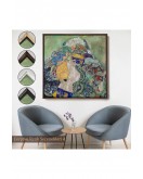 Çerçeveli Gustav Klimt Baby Cradle - Bebek Beşiği Tablosu-8313