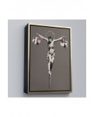 Çerçeveli Alışveriş Torbalı İsa Tablosu - Christ With Shopping Bags-8094