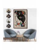 Çerçeveli Joan Miro - 42 Rue Blomet Tablo-8048