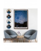 Çerçeveli Vincent Van Gogh - Parlak Yıldızlı Gökyüzü Tablo - Brillant Starry Sky-8049