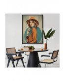 Çerçeveli Güzel Retro Kadın Tablosu-8069