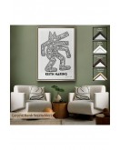 Çerçeveli Keith Haring - Köpek Tablosu - Dog-8047