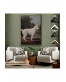 Çerçeveli George Stubbs Beyaz Kaniş Tablo-8034