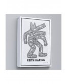 Çerçeveli Keith Haring - Köpek Tablosu - Dog-8047