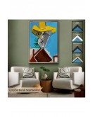 Çerçeveli Pablo Picasso - Adamın Büstü Tablosu - Buste D'Homme-8085
