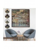 Çerçeveli Gustav Klimt Garda Denizi Tablosu - Malcesine Am Gardasee-8344