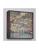 Çerçeveli Gustav Klimt Garda Denizi Tablosu - Malcesine Am Gardasee-8344