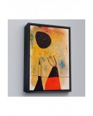 Çerçeveli Joan Miro - Deux Şahsiyetler Tablosu-8110