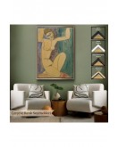 Çerçeveli Amedeo Modigliani - Cariatide Tablo-8089