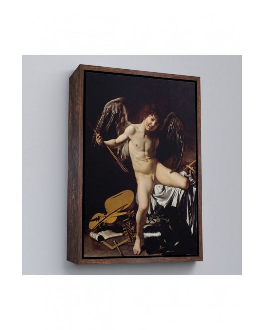 Çerçeveli Caravaggio - Aşk Meleği/Tanrısı Victor Tablo - Cupid As Victor-8060