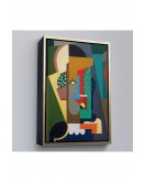 Çerçeveli Auguste Herbin - Kübist Kompozisyon Tablo-8097