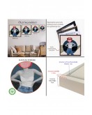 Çerçeveli Kot Pantolonlu Gülümseyen Kadın Tablosu-8366