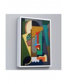 Çerçeveli Auguste Herbin - Kübist Kompozisyon Tablo-8097