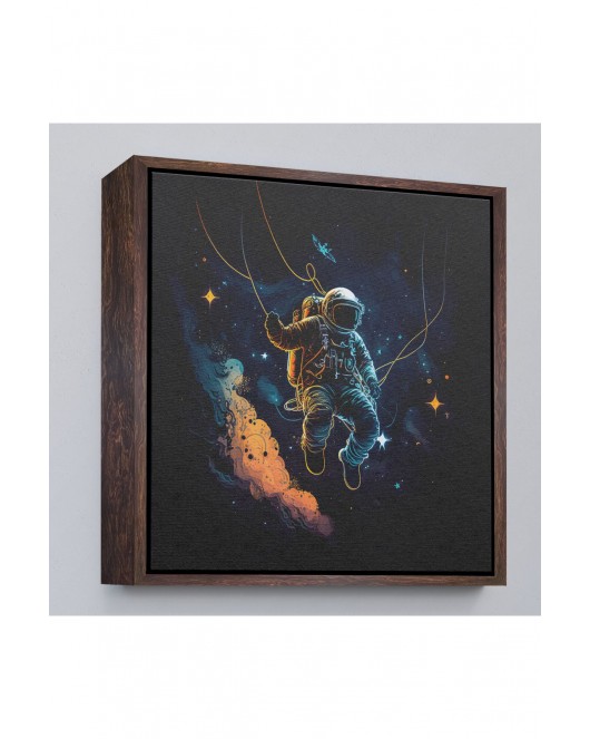 Çerçeveli Uzayda Sallanan Astronot Tablosu-8312