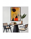 Çerçeveli Joan Miro - Deux Şahsiyetler Tablosu-8110