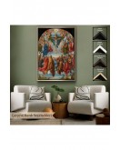 Çerçeveli Albrecht Dürer - Üçlü Birliğin Hayranlığı Tablo - Adoration Of The Trinity-8054