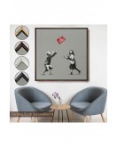 Çerçeveli Banksy No Ball Games Tablosu-8352