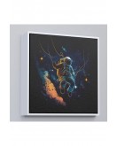 Çerçeveli Uzayda Sallanan Astronot Tablosu-8312