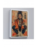 Çerçeveli Sevimli Japon Kız Tablosu-7799