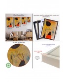 Çerçeveli Joan Miro - Deux Şahsiyetler Tablosu-8110