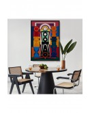 Çerçeveli Auguste Herbin - Kompozisyon Tablosu-8093
