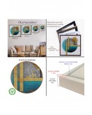 Çerçeveli Soyut Geometri Dekoratif Tablosu-8308