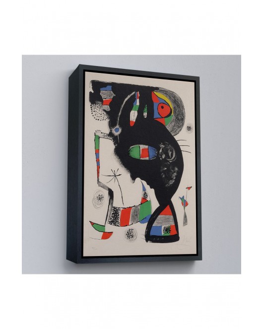 Çerçeveli Joan Miro - 42 Rue Blomet Tablo-8048