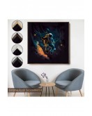 Çerçeveli Uzayda Sallanan Astronot Tablosu-8312
