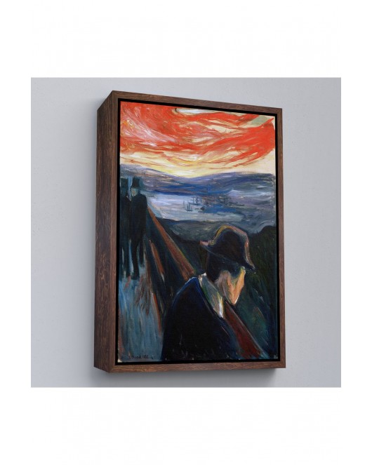 Çerçeveli Edvard Munch - Çaresizlik Tablosu - Despair-8108